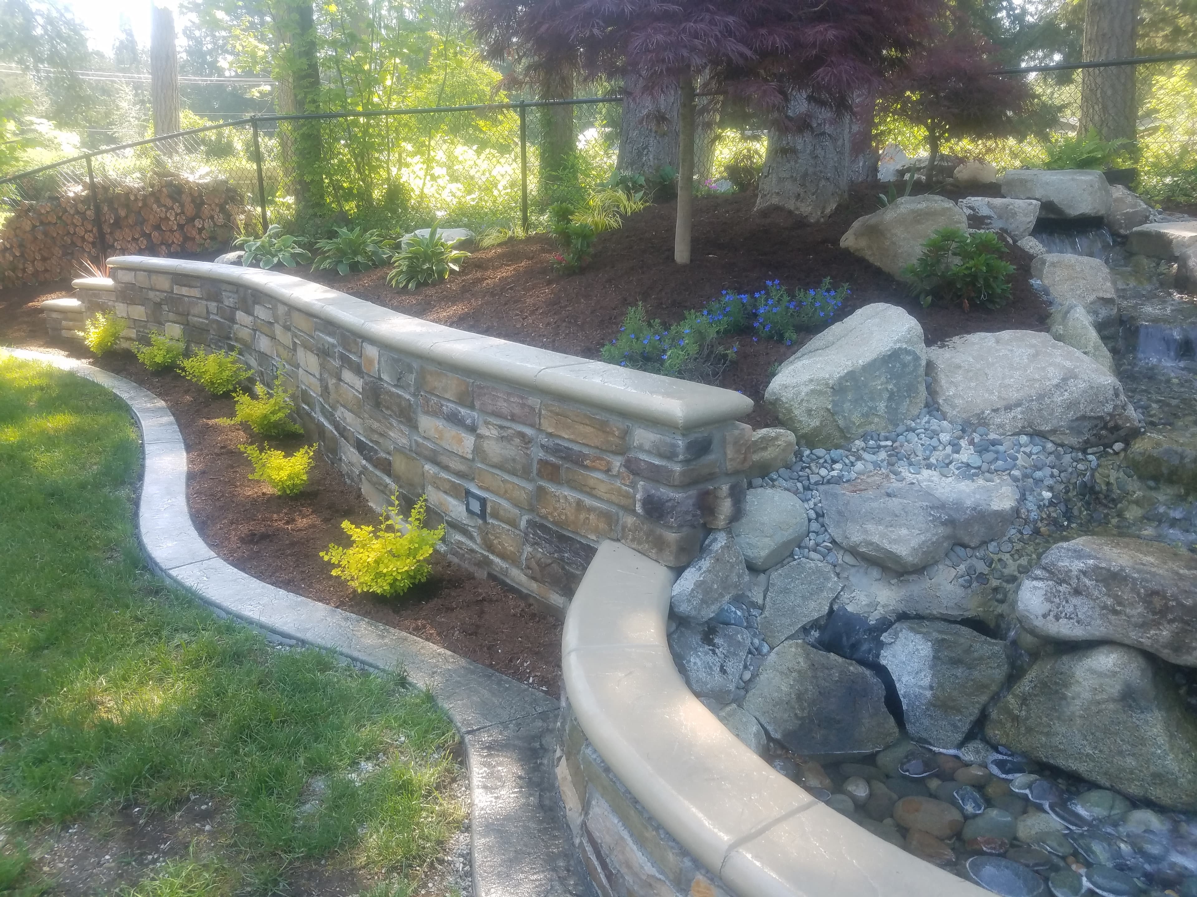 hardscaping, concrete, retaining wall, lawncare, mulch, stones, clean-up - 20180515_150131.jpg